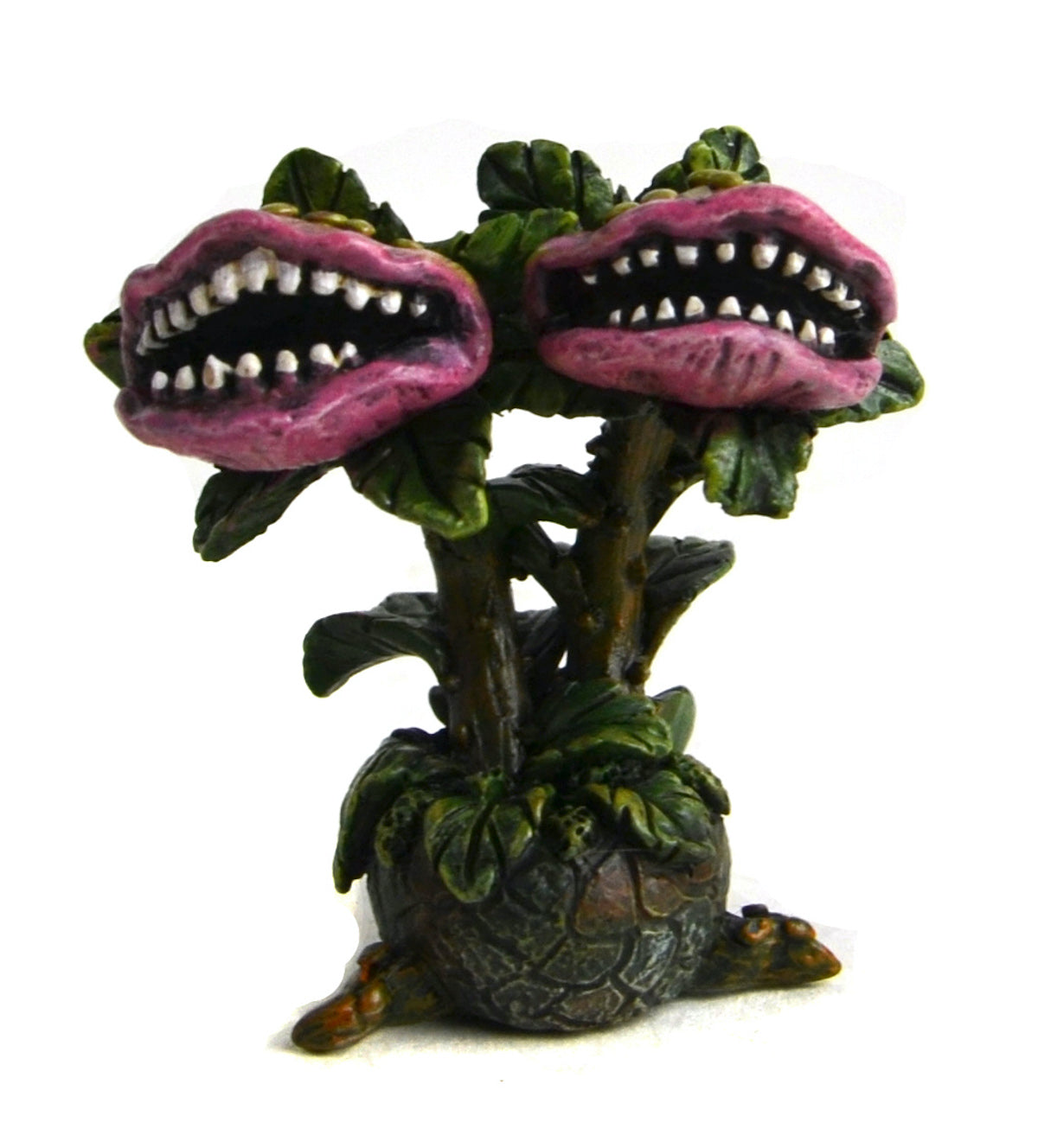 Hand Painted Resin - 2" Tall Venus Fly Trap with Tons of Teeth