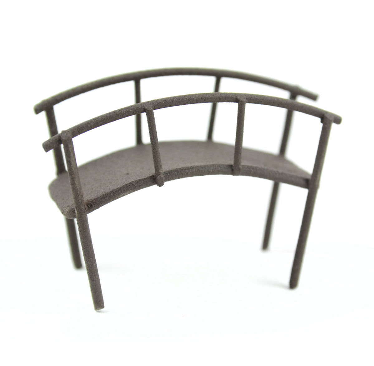 2" Rustic Metal Micro Garden Bridge