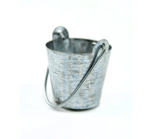 .85" Silver Metal Garden Bucket