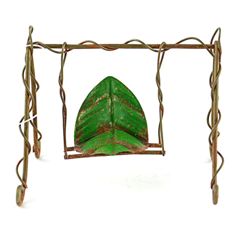 2.5" Rustic Rusty Metal Leaf Swingset