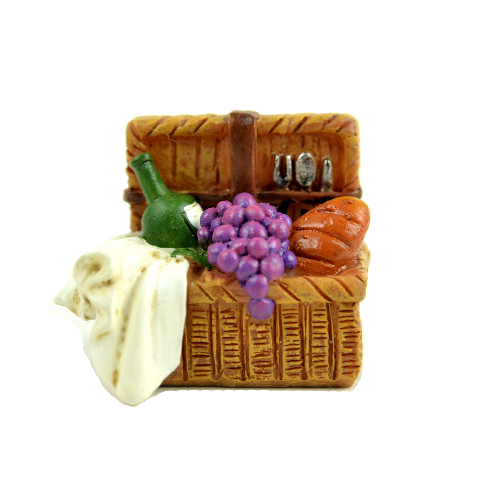 Hand Painted Resin - 1.25" X 1.75" Picnic Basket