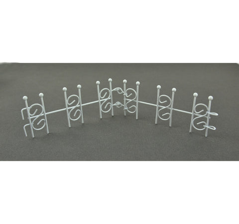 4.5" Metal Micro 2-Way Linked Fence - Hand Painted White