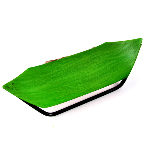 3.25" Metal Green Leaf Hammock