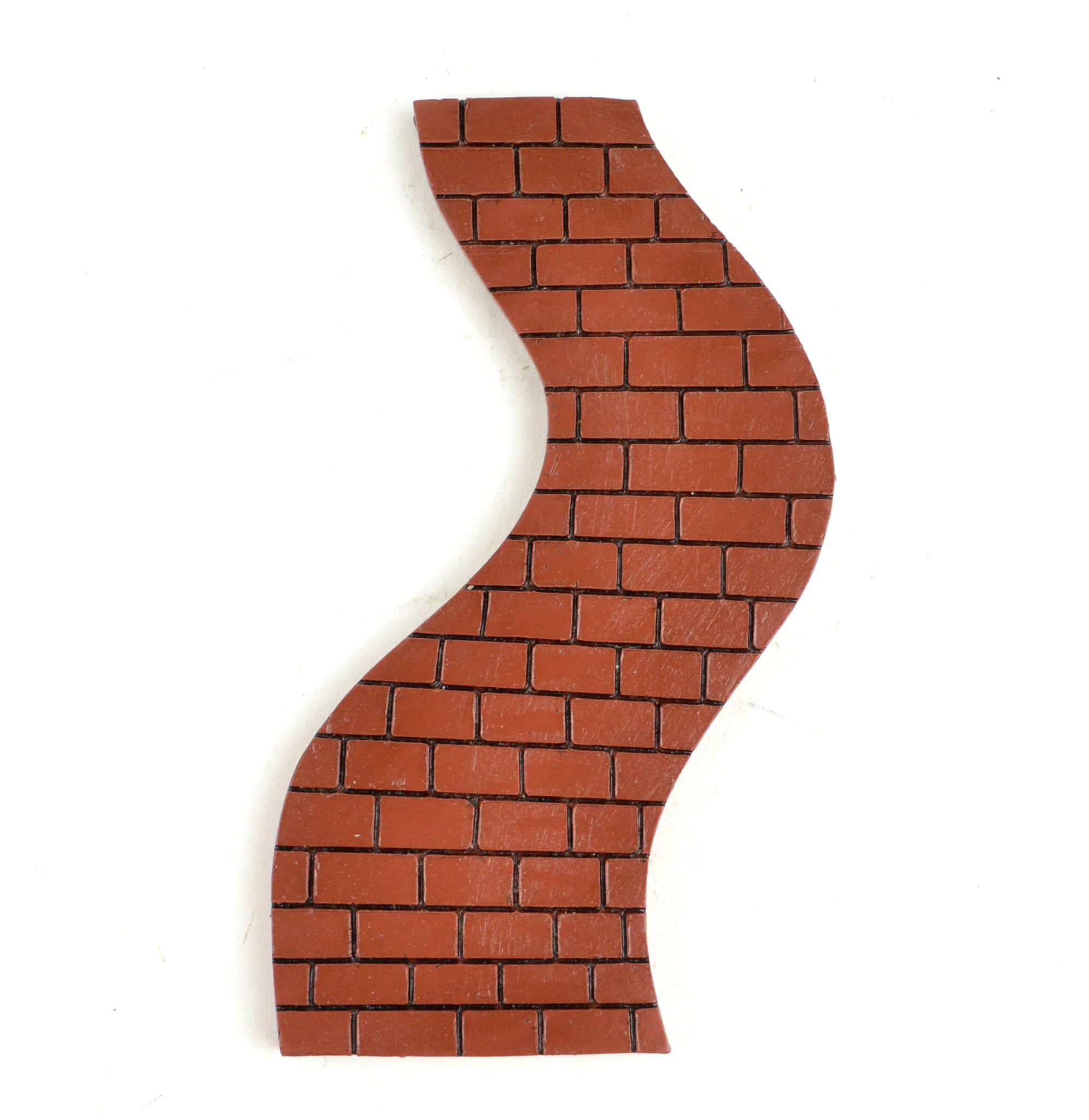 Hand Painted Resin - 6" Red Brick Pathway